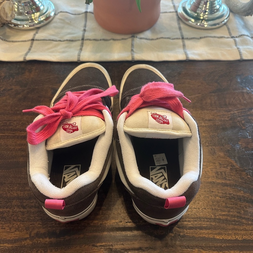 Vans Pink and Brown Sneakers Casual Style